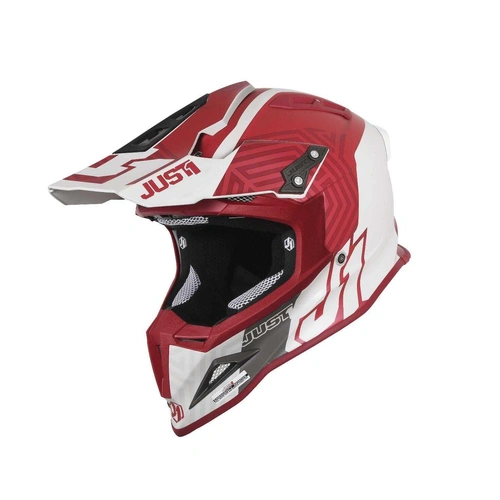Just1 J12 Carbon Syncro Helmet - Grey/Red - XS - SKU:606323027604602