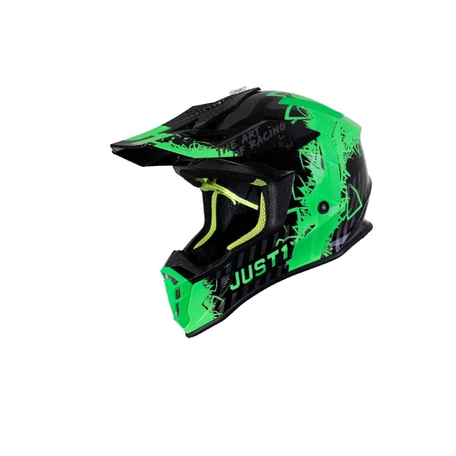 Just1 J38 Mask Helmet - Green/Titanium/Black - L - SKU:606332014500305
