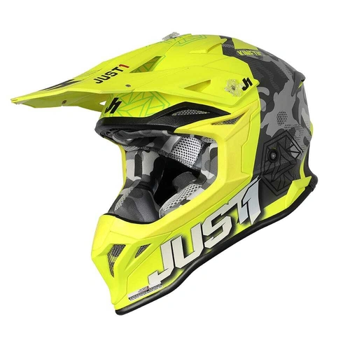 Just1 J39 Kinetic Helmet - Grey/Matte Fluro Yellow - S - SKU:606337029400303