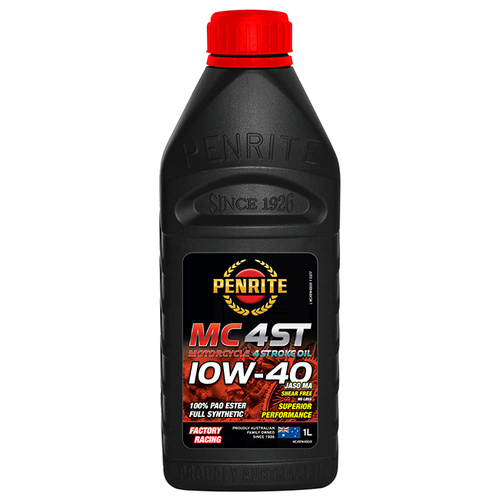 Penrite MC-4ST 10W-40 100% PAO Ester Full Synthetic Oil - 1 Litre - SKU:6107743