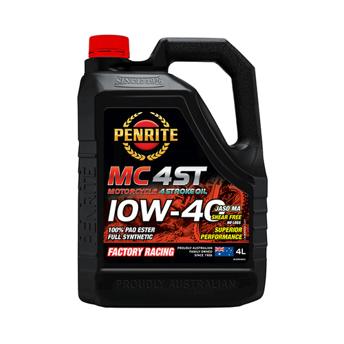 Penrite MC-4ST 10W-40 100% PAO Ester Full Synthetic Oil - 4 Litres - SKU:6107745