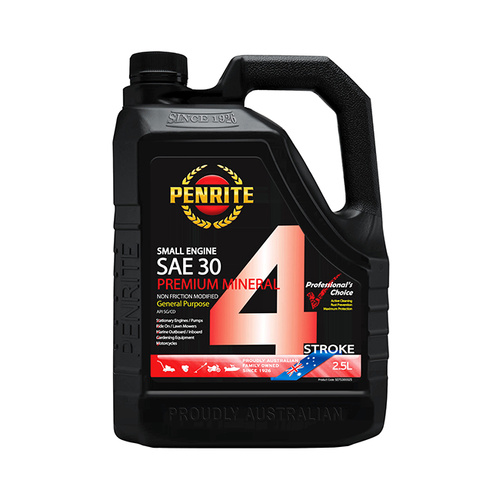 Penrite Small Engine 4 Stroke SAE 30 Mineral Oil - 2.5 Litre - SKU:6107793
