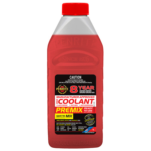 Penrite Red OEM Coolant Premix - 1 Litre - SKU:6107880