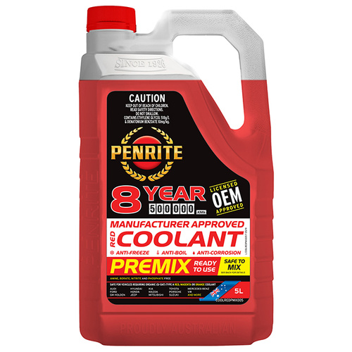 Penrite Red OEM Coolant Premix - 5 Litres - SKU:6107881