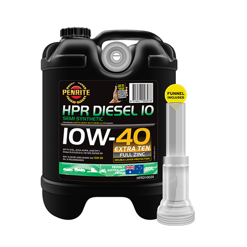 Penrite HPR Diesel 10 10W-40 Semi Synthetic Oil - 20 Litres - SKU:6108018