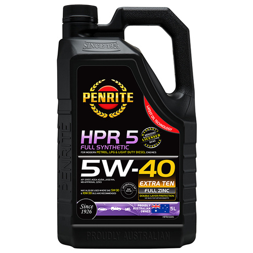 Penrite HPR 5 5W-40 Full Synthetic Oil - 5 Litres - SKU:6108023