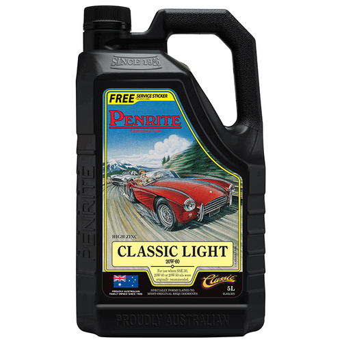Penrite Classic Light 20W-60 Mineral Oil - 5 Litres - SKU:6108164