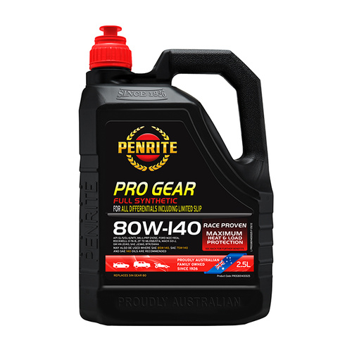 Penrite Premium 80W-140 Full Synthetic Pro Gear Oil - 2.5 Litre - SKU:6108196