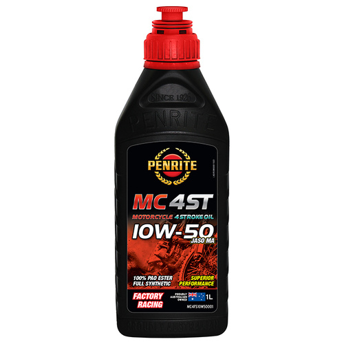 Penrite MC-4ST 10W-50 100% PAO Ester Full Synthetic - 1 Litre - SKU:6108205