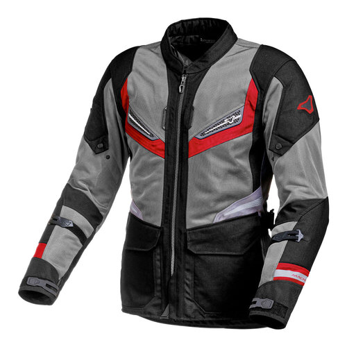 Macna Aerocon Jacket - Black/Grey/Red - L - SKU:64-1213-90