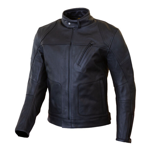 Merlin Gable Waterproof Leather Jacket - Black - S - SKU:65-054-02