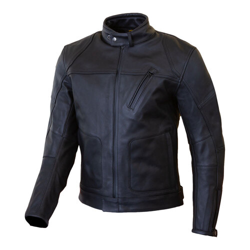 Merlin Gable Waterproof Leather Jacket - Black - L - SKU:65-054-04