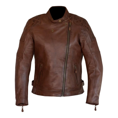 Merlin Womens Bristol D3O Leather Motorcycle Jacket - Brown - WXS - SKU:65-061-52