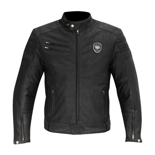 Merlin Alton Leather Jacket - Black - S - SKU:65-140-12