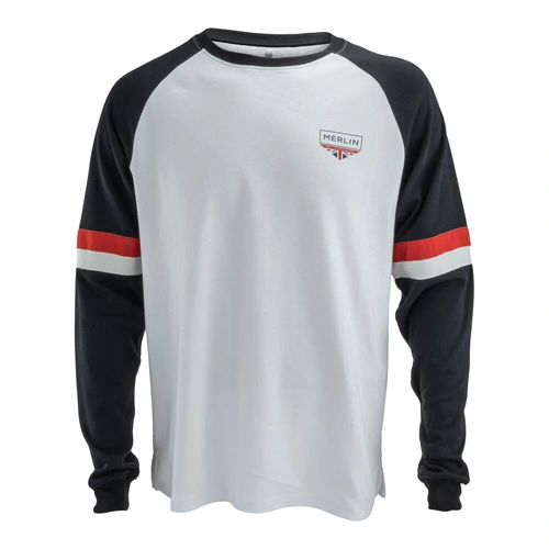 Merlin Durham L/S T-Shirt - White/Black - S - SKU:65-510-62