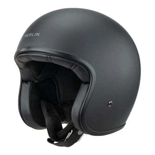 Merlin Blackbird Open Face Helmet - Matte Black