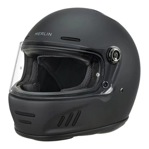 Merlin Revival Full Face Helmet - Matte Black