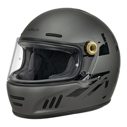 Merlin Revival Union Full Face Helmet - Grey
