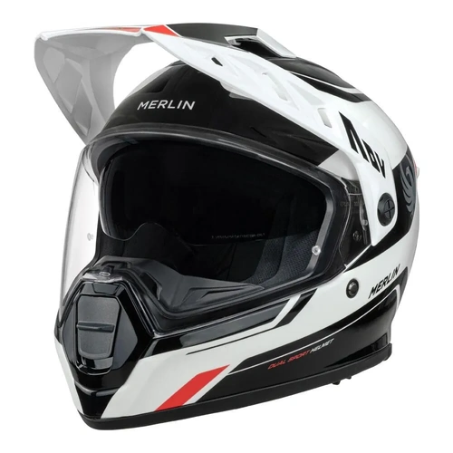 Merlin Torres Block Adventure Helmet - White/Red