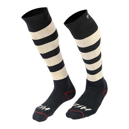 Fasthouse Division Moto Stripes Sock - Black/Natural - S/M - SKU:65260108