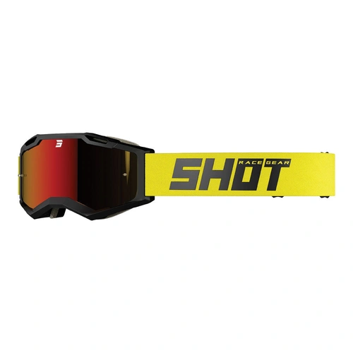 Shot Race Gear Iris 2.0 Goggles - Solid Yellow Matte