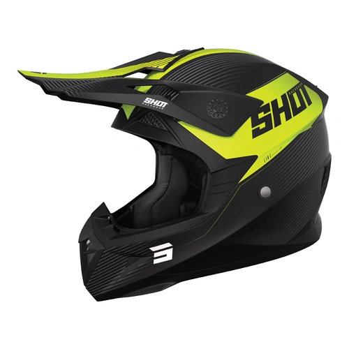 Shot Pulse Line Helmet - Matte Neon Yellow - L - SKU:66-3732-07
