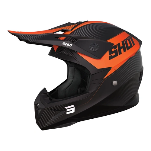Shot Pulse Line Helmet - Matte Orange - M - SKU:66-3733-06