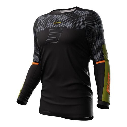 Shot Contact Patrol Jersey - Black/Kaki - XS - SKU:66-4109-07