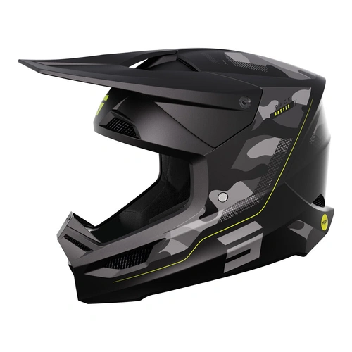 Shot Race Battle Helmet - Black Camo/Neon Yellow - XS - SKU:66-4712-04