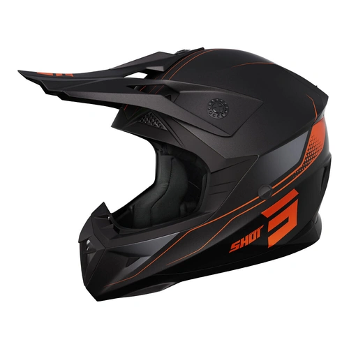 Shot Pulse Edge Helmet - Matte Black/Orange - XS - SKU:66-4733-04
