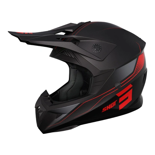 Shot Pulse Edge Helmet - Matte Black/Red - XS - SKU:66-4734-04