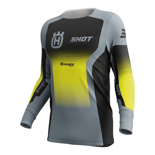 Shot Aerolite HVA Jersey - Black/Grey - S - SKU:66-5101-08