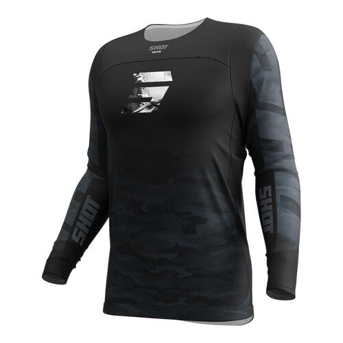 Shot Contact Tactic Jersey - Black/Grey - XS - SKU:66-5110-07