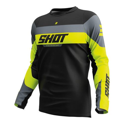 Shot Devo League Jersey - Neon Yellow - S - SKU:66-5122-08