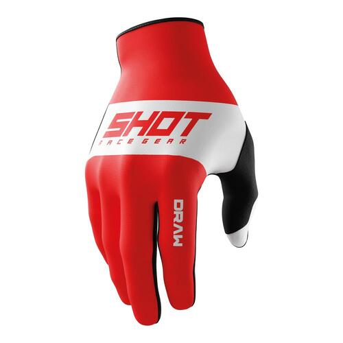 Shot Draw Sky Gloves - Red - S - SKU:66-5145-08