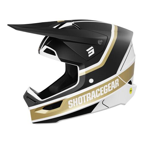 Shot Race Mythic Matte Helmet - Black/Gold - S - SKU:66-5709-05