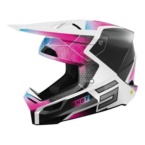 Shot Race Phaser Pearly Helmet - Black/Blue/Pink - M - SKU:66-5711-06