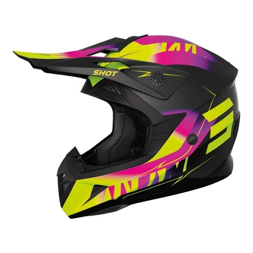 Shot Pulse X-Treme Matte Helmet - Pink/Yellow