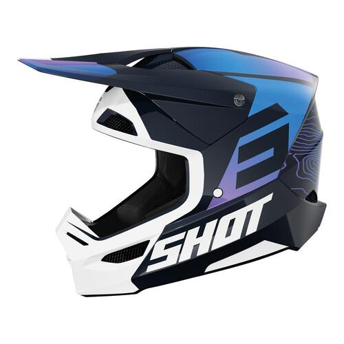 Shot Furious Apex Kids Glossy Helmet - Blue - S - SKU:66-5720-01