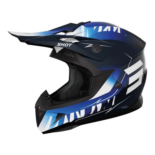 Shot Pulse X-Treme Kids Glossy Helmet - Blue - S - SKU:66-5722-01