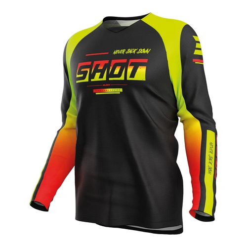 Shot Kids Draw Block MX Jersey - Neon Yellow