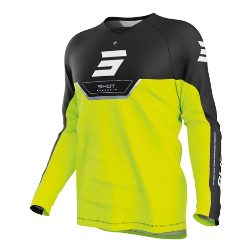 Shot Kids Draw Daytona MX Jersey - Neon Yellow