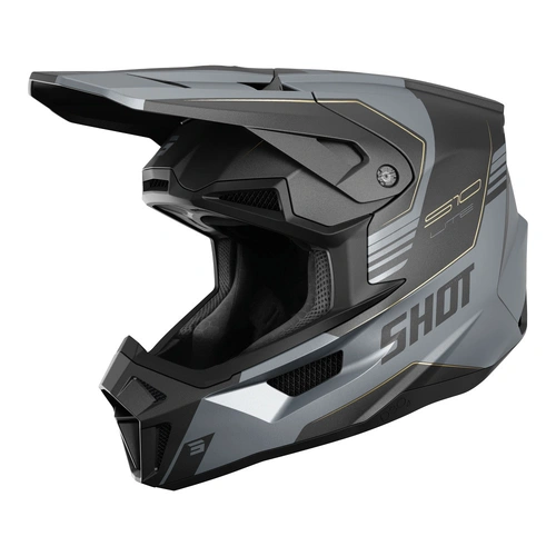 Shot Lite S10 MX Helmet - Black/Grey Matte