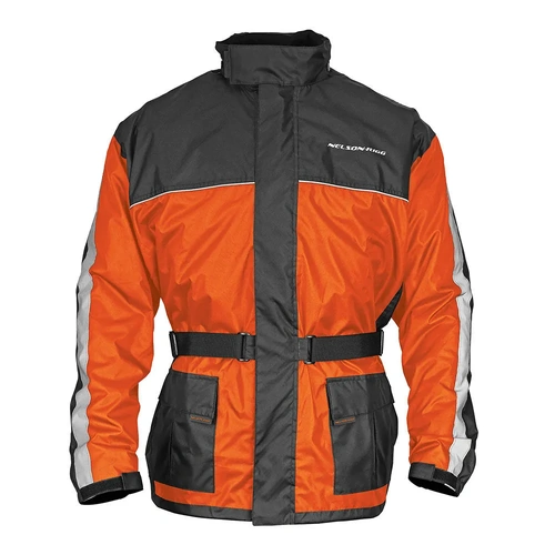 Nelson Rigg Solo Storm Rain Jacket - Hi-Vis Orange/Black - S - SKU:67-700-82