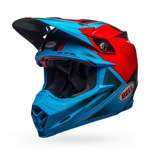 Bell Moto-9 Flex Hound Helmet - Cyan/Red - L - SKU:7091678