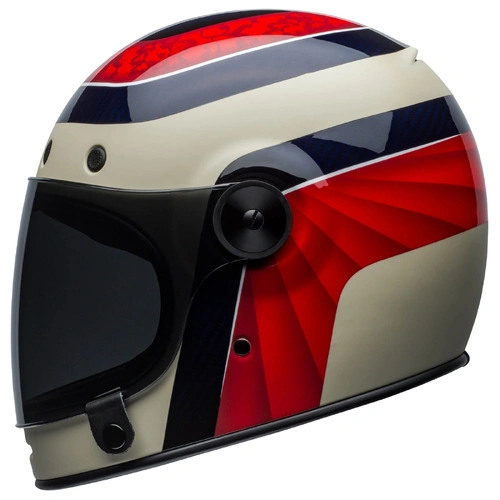 Bell Bullitt Carbon Hustle Helmet - Red/White/Candy Blue