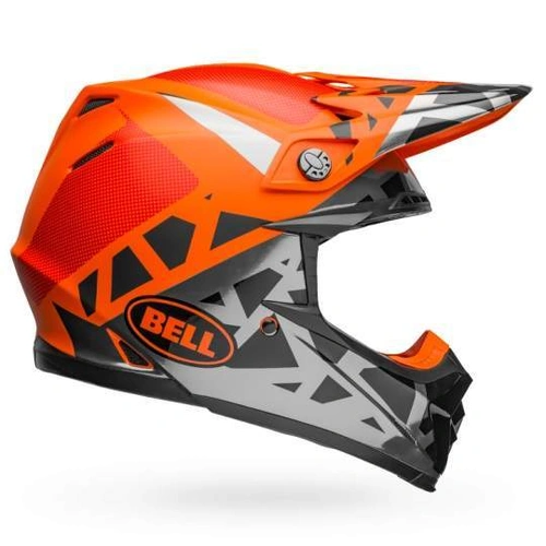Bell Moto-9 MIPS Tremor Helmet - Matte/Gloss Black/Orange/Chrome - L - SKU:7101909