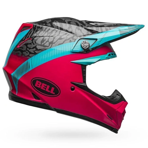 Bell Moto-9 MIPS Chief Helmet - Matte/Gloss Black/Pink/Blue - L - SKU:7101945