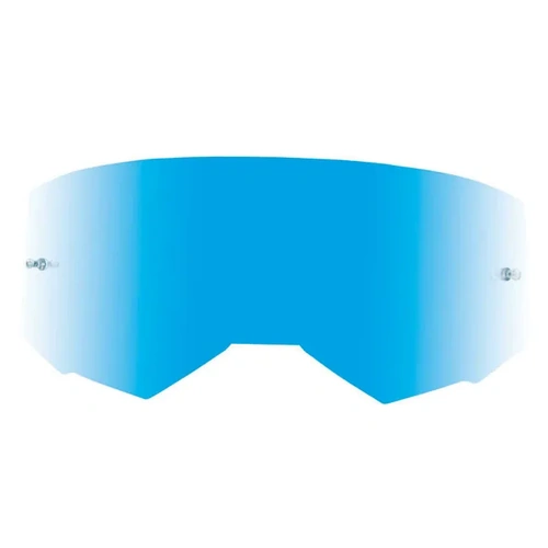 Fly Racing Zone & Focus Lens With Tearoff Posts - Sky Blue Mirror Smoke