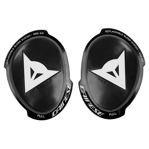 Dainese RSS 4.0 Knee Slider Kit - Black/White - OS - SKU:7106535